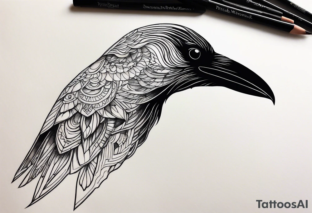 Raven in flight, upsidedown, knowing, light behind its eyes, ethereal tattoo idea Raven in flight, upsidedown, knowing, light behind its eyes, ethereal tattoo idea