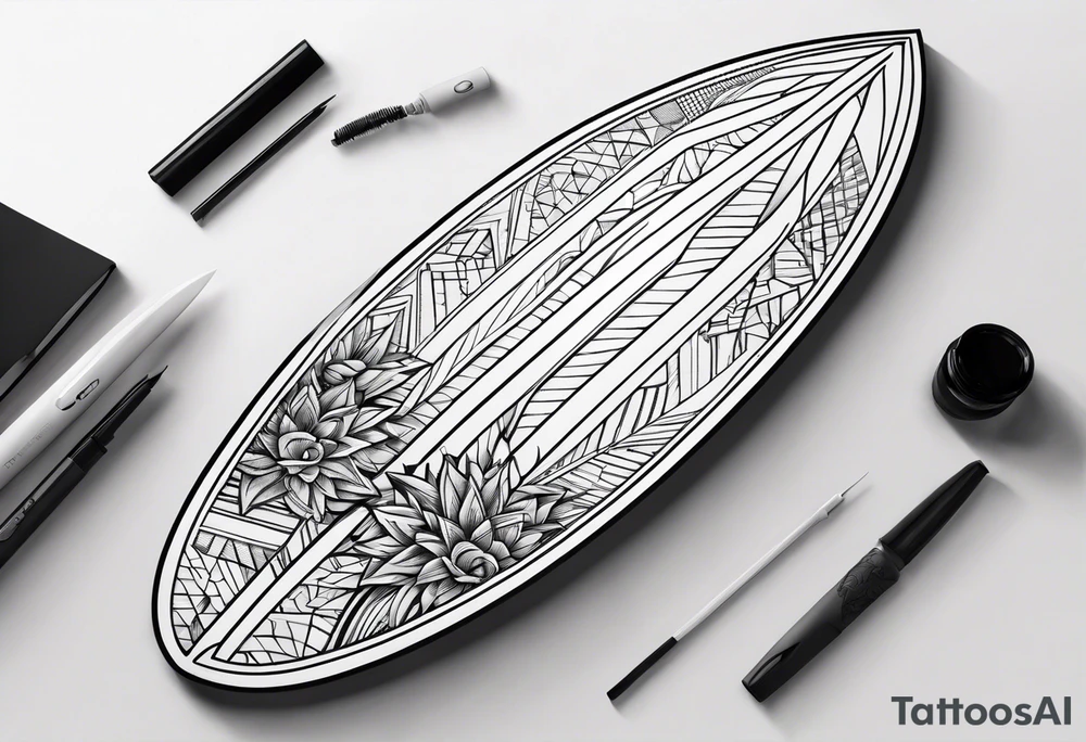 Surfboard tattoo idea