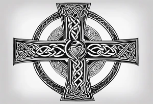 Aries sign and Celtic Cross tattoo idea