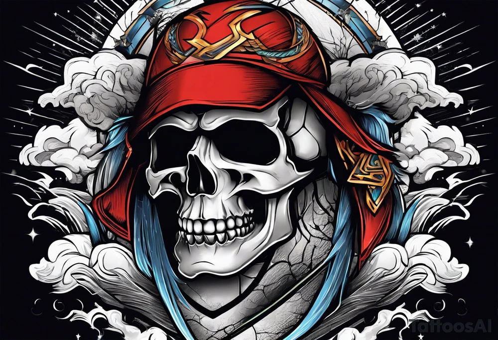 thunder and lightning tattoo idea
