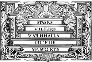 Valhalla fire sword shield stairs tattoo idea