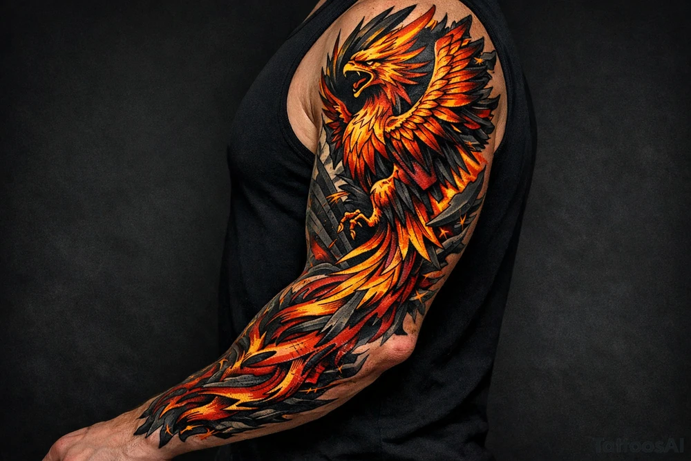 A phoenix tattoo idea