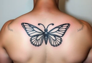 aries sign turned into a butterfly with terri and justo incorporated tattoo idea