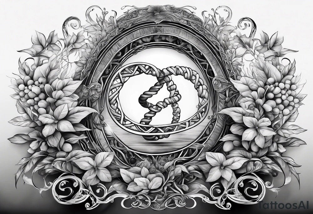 DNA helix made from root.
add leaf tattoo idea
