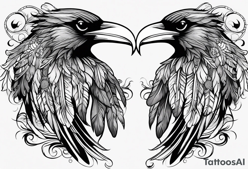 addiction recovery ravens roman egyptian
feathers clouds tattoo idea