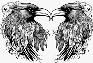 addiction recovery ravens roman egyptian
feathers clouds tattoo idea
