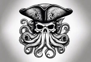 Pirate hat octopus tattoo idea