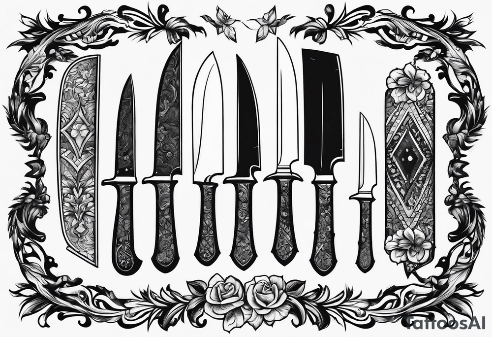 Knife, minimalistic tattoo idea
