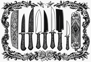 Knife, minimalistic tattoo idea