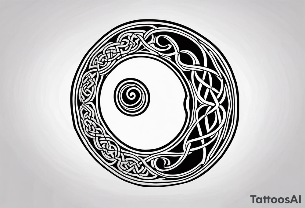 Celtic style bass clef tattoo idea