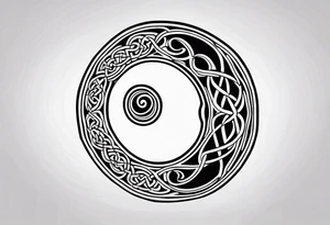 Celtic style bass clef tattoo idea