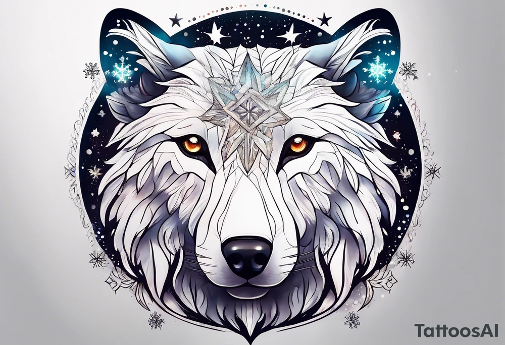 Constellation, animal, snowflake tattoo idea