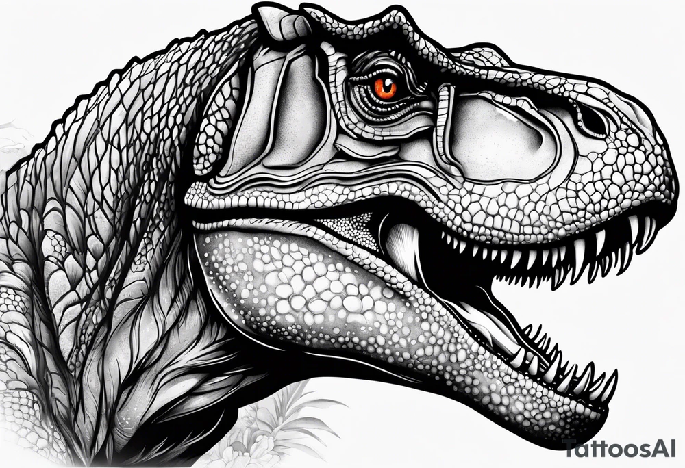 t rex head tattoo idea