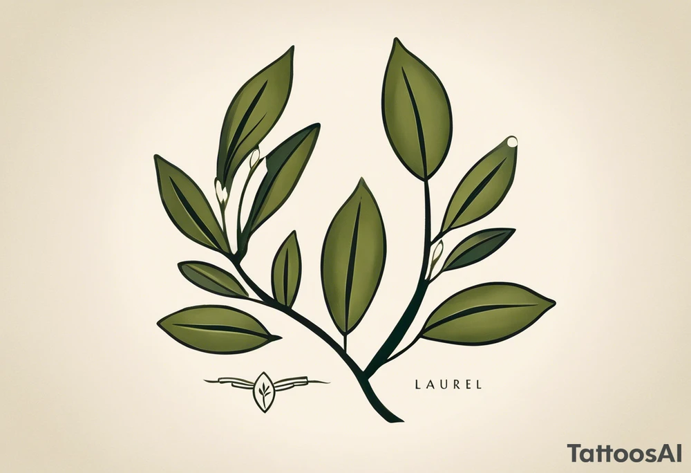 Olive Leaf: The tattoo would be centered around a stylized olive leaf, drawn in a traditional style with strong, clean lines. The leaf would be detailed with vein patterns, maintaining a natural appearance but with a classic and simplified touch.

Laurel Wreath: Surrounding the olive leaf, there could be a small laurel wreath, a classic symbol in mythology associated with victory and honor. The wreath would be made with simple, smooth lines, also in black and white, and would blend harmoniously with the leaf.

Phrase "Mens sana in corpore sano": The phrase would be placed below the leaf and wreath, in a classic serif font that evokes ancient texts, adding a touch of wisdom and tradition to the design. The phrase could be slightly curved to follow the natural shape of the design above. tattoo idea