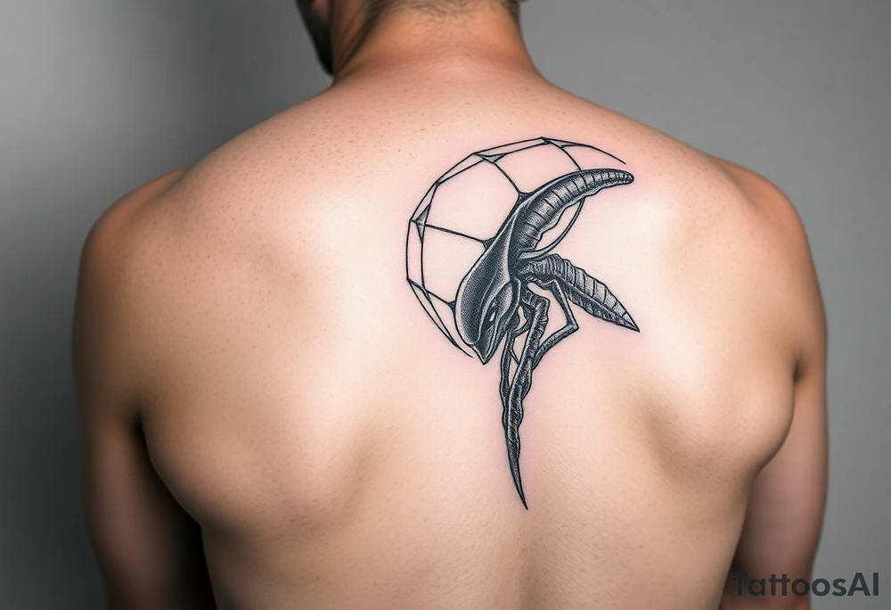 Alien cielo colores 3d tattoo idea