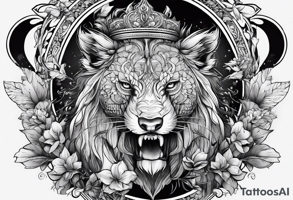 ok change characters with animals tattoo idea
