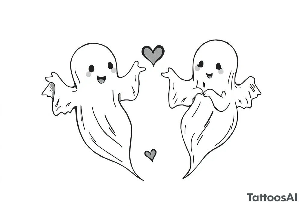 matching ghost tattoos tattoo idea