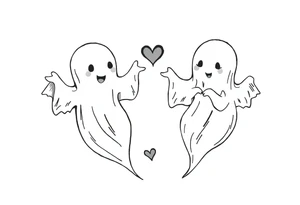 matching ghost tattoos tattoo idea