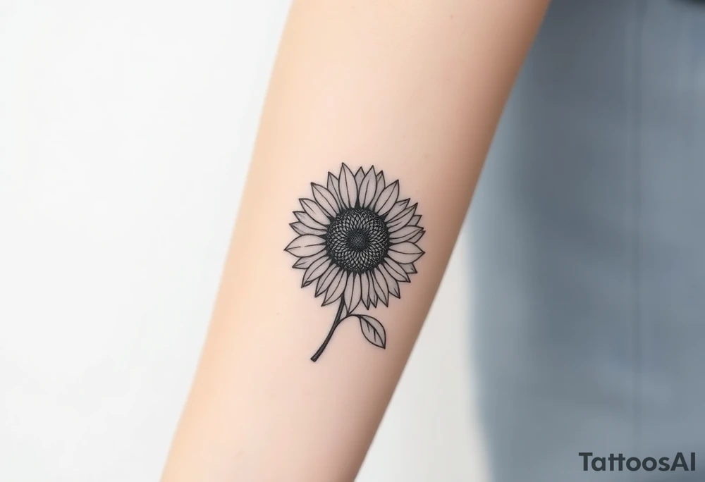 Sunflower tattoo idea
