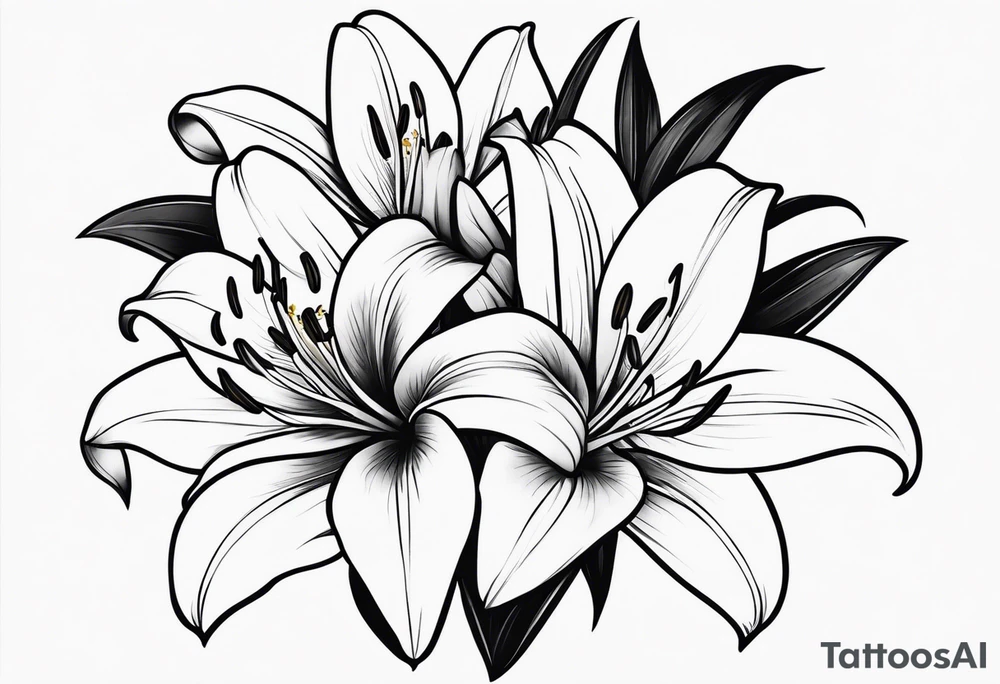 Small lily tattoo idea