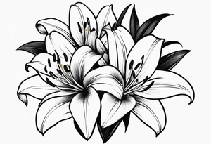 Small lily tattoo idea
