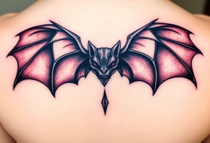 scary mutherfucking bat with scary wings sharp tattoo idea