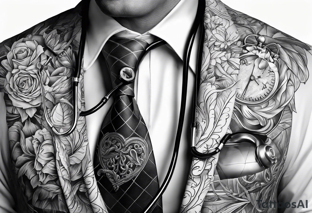 NECK TIE
, STETHOSCOPE tattoo idea