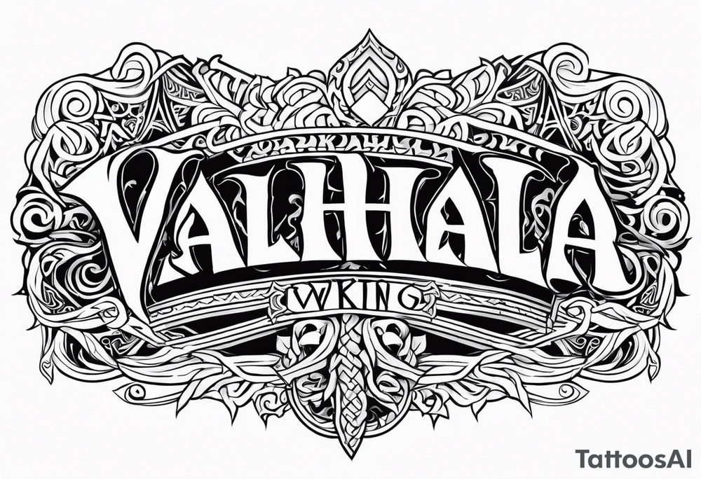 Valhalla viking gods tattoo idea