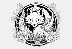 Japanese kitsune tattoo idea