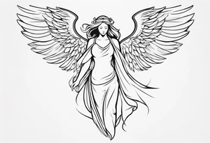 Powerful angel tattoo idea