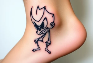 Drippy cartoon character tattoo idea