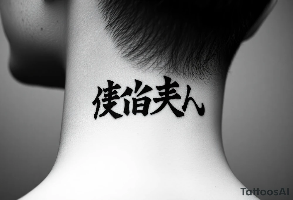 Japan words tattoo idea