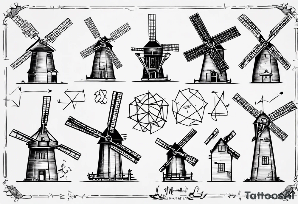 The mathematical dutch windmill graph from graph theory that is cute tattoo idea