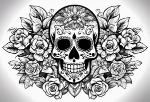 Day of the dead skull tattoo idea