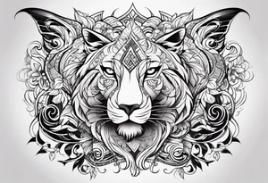 A thigh tattoo, symbol of strength and motherhood. tattoo idea