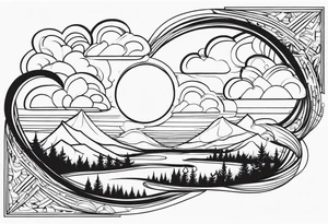 wispy clouds tattoo idea