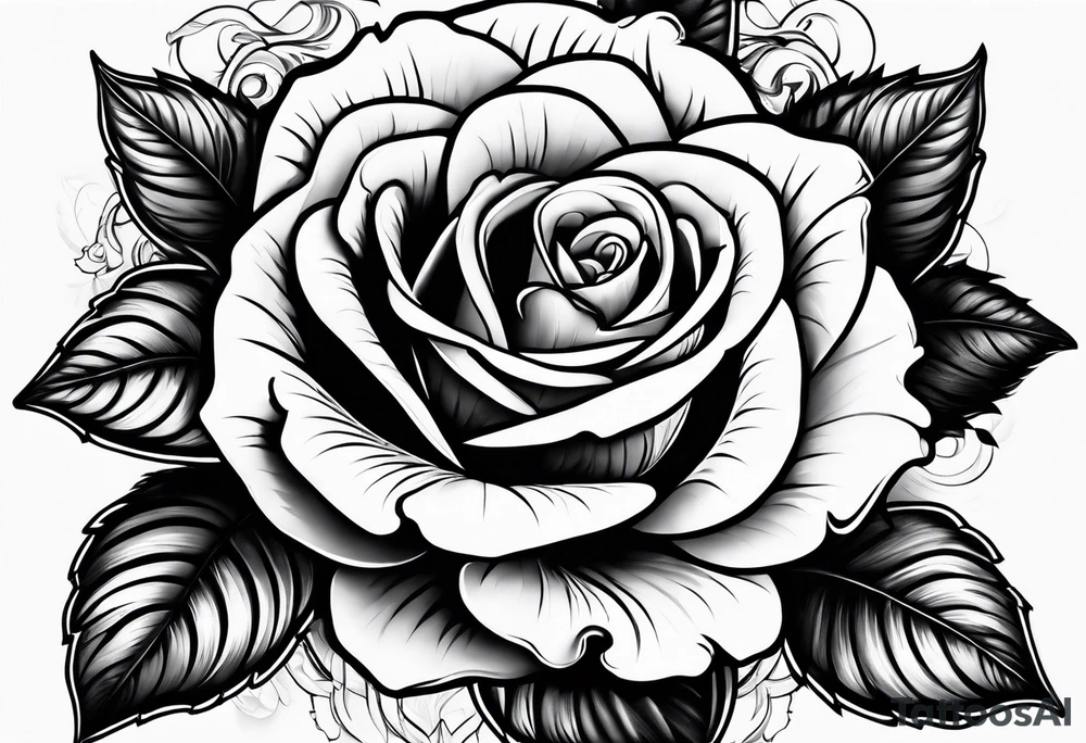 2 violets and 1 rose tattoo idea