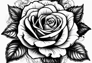 2 violets and 1 rose tattoo idea