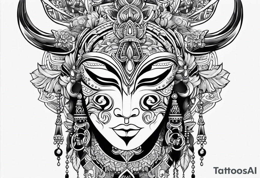 god mask nordic tattoo idea