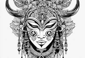 god mask nordic tattoo idea