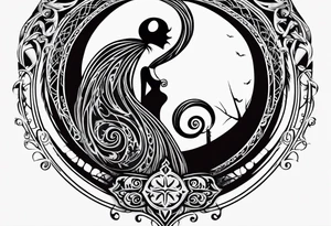 Nightmare before Christmas jack and sally tattoo idea