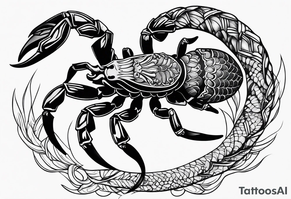 Feminine scorpion tattoo idea