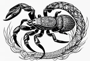 Feminine scorpion tattoo idea