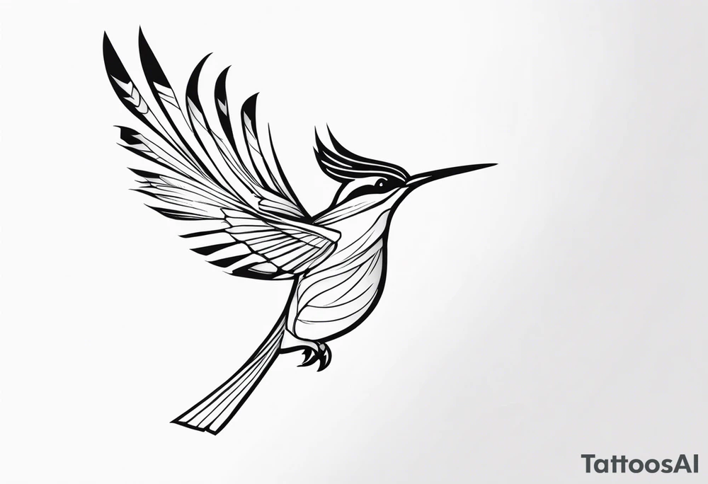 Flying hoopoe tattoo idea