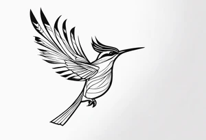 Flying hoopoe tattoo idea