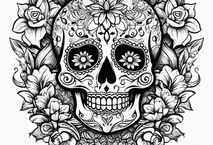Day of the dead love edition tattoo idea