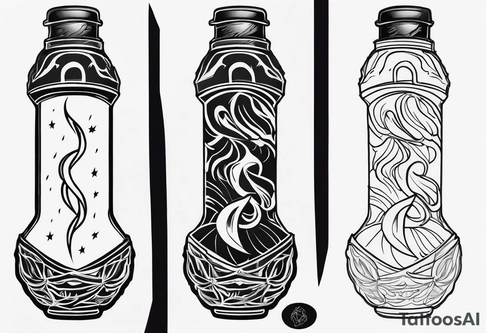 White lightning on hand tattoo idea