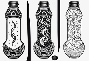 White lightning on hand tattoo idea