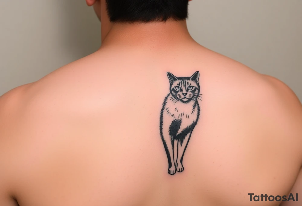 black cat tattoo idea