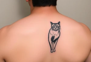 black cat tattoo idea
